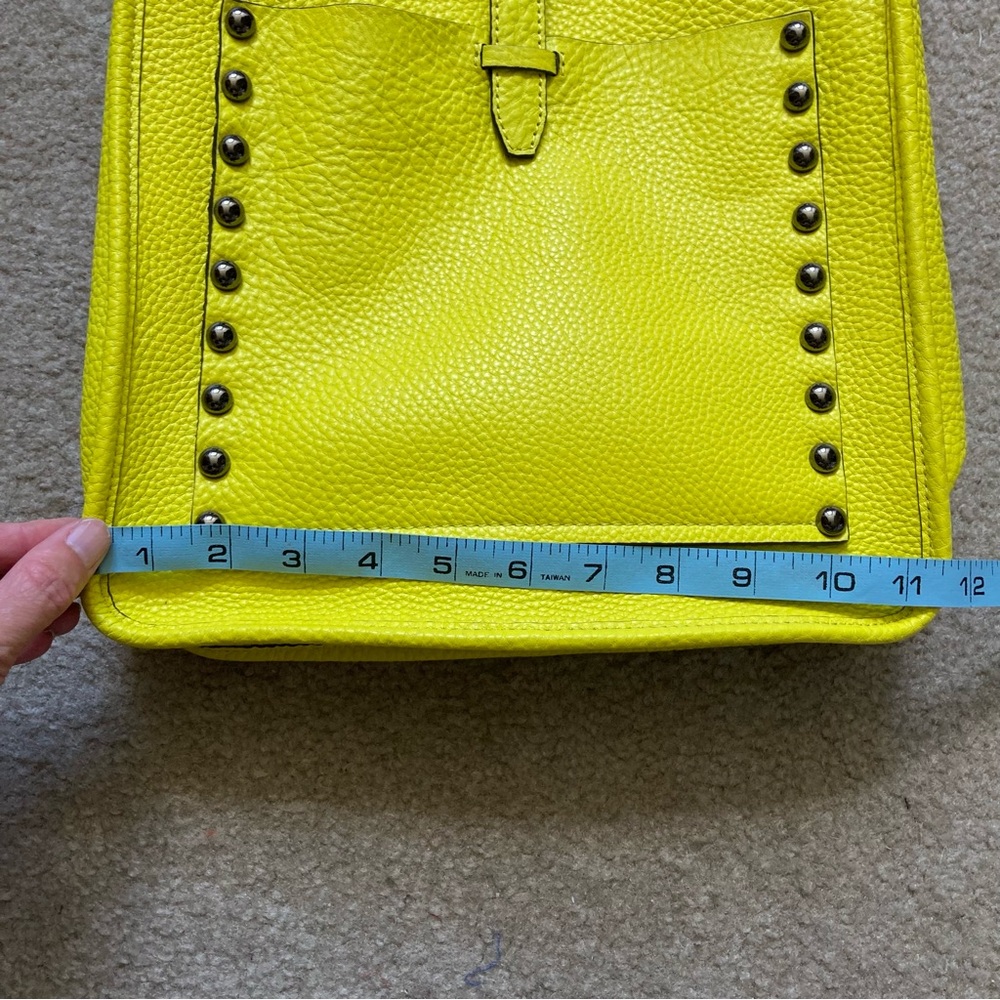 Rebecca Minkoff Genuine Leather Unlined Feed Limeade Crossbody Shoulder Bag NWT - Picture 12 of 16